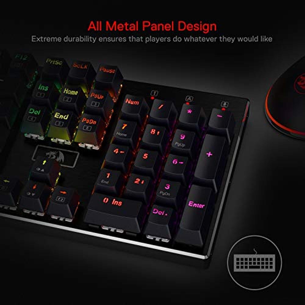 Mechanical Keyboard: Redragon K556 RGB LED Backlit Wired – Close-up Detail