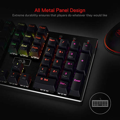 Mechanical Keyboard: Redragon K556 RGB LED Backlit Wired – Close-up Detail
