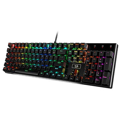 Mechanical Keyboard: Redragon K556 RGB LED Backlit Wired – Front View