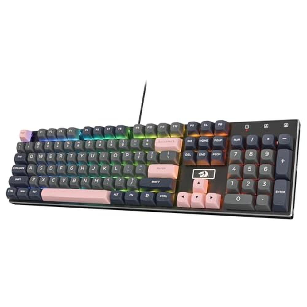 Gaming Keyboard: Redragon K556 SE Wired Mechanical Keyboard – Front View
