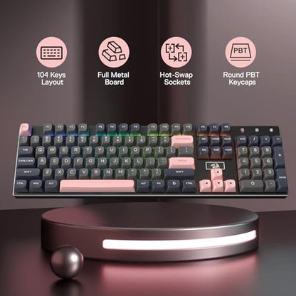 Gaming Keyboard: Redragon K556 SE Wired Mechanical Keyboard – Side View