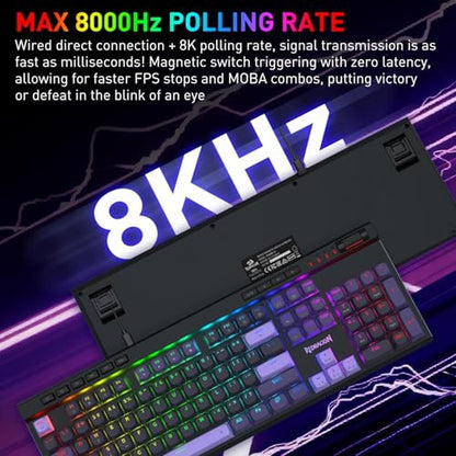 Keyboard Redragon: Redragon K580 HE Rapid Trigger Gaming – Close-up Detail