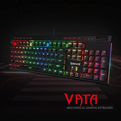 Macro Redragon Keyboard: Redragon K580 VATA RGB LED Backlit – Side View
