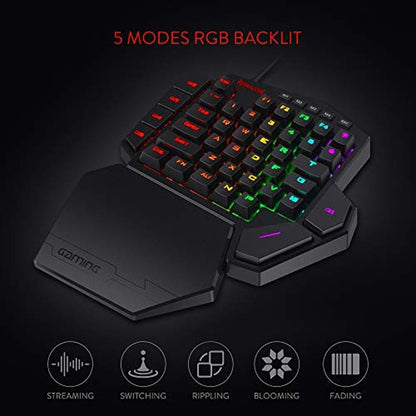 Gaming Keys: Redragon K585 Diti Wired One-Handed RGB – Side View