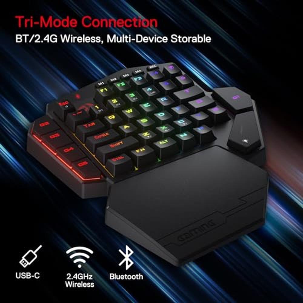 Keys Redragon: Redragon K585 PRO Wireless One-Handed – Side View