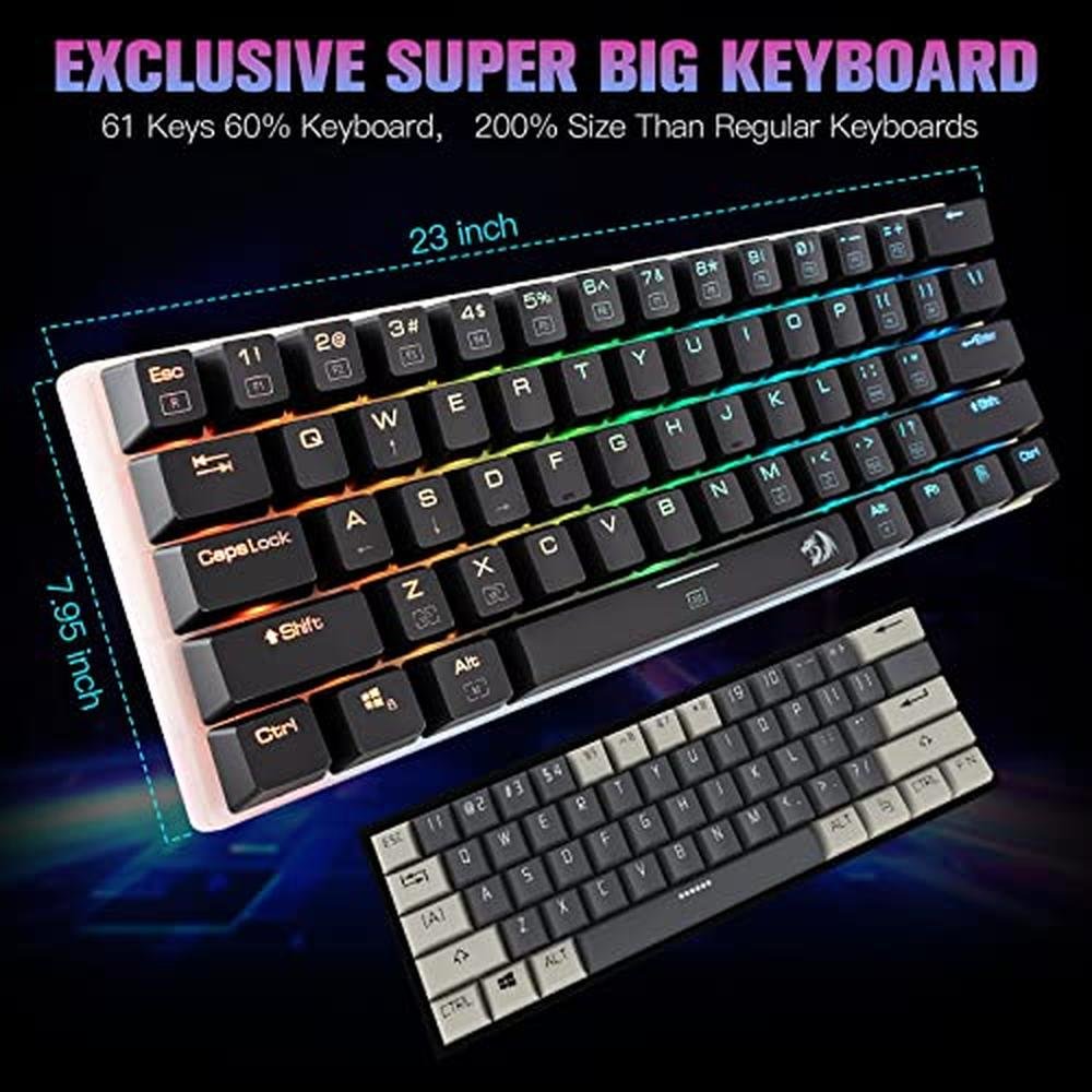 Gaming Keyboard: Redragon K605 Alien Giant Mechanical – Side View