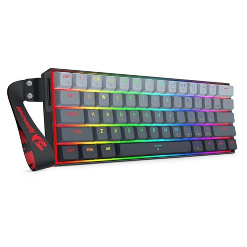 Gaming Keyboard: Redragon K617 HE Rapid Trigger 60% 61 Keys – Front View