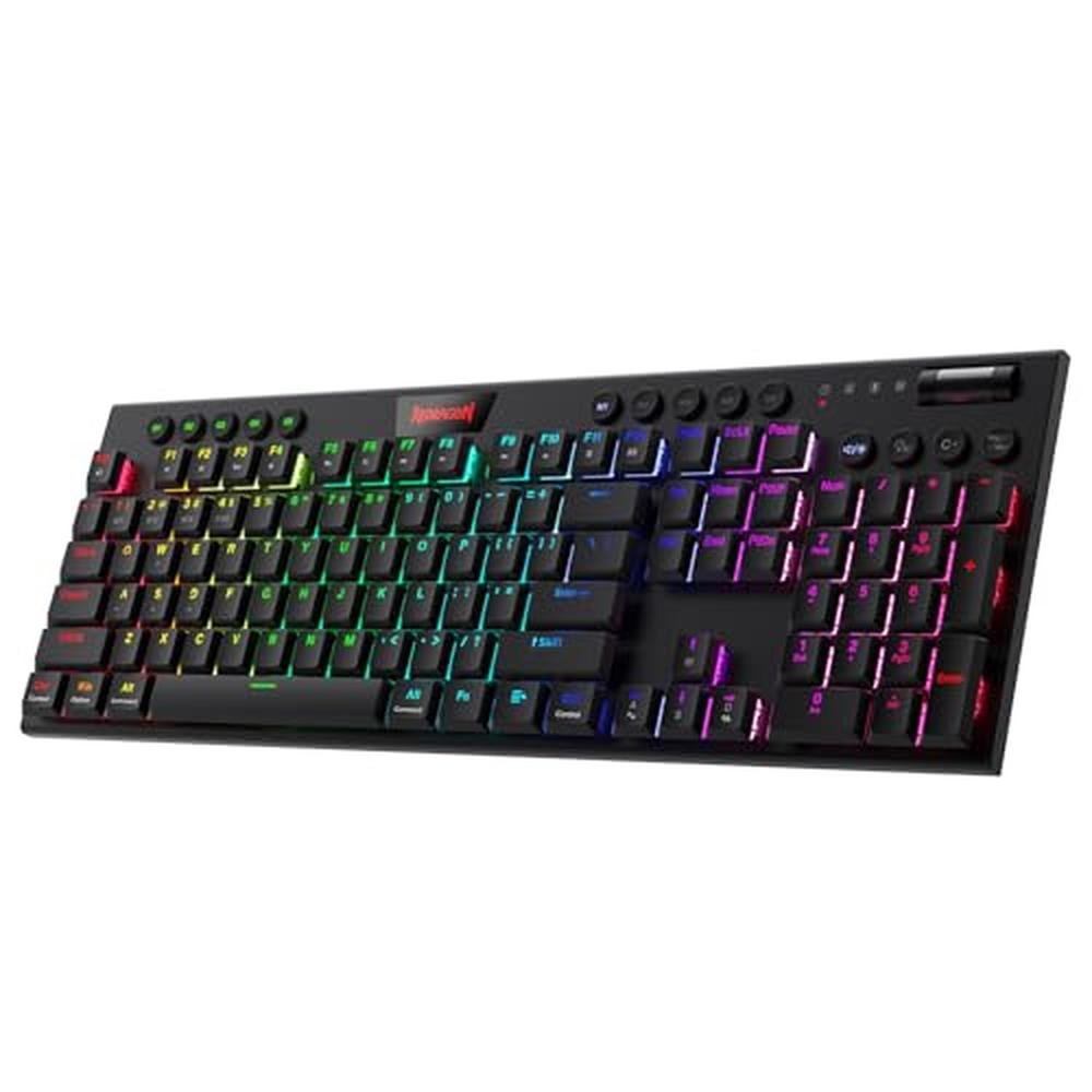 Keyboard Redragon: Redragon K618 PRO 3-Mode Wireless RGB – Front View