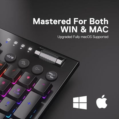 Keyboard Redragon: Redragon K618 PRO 3-Mode Wireless RGB – Close-up Detail