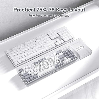 Keyboard Keys: Redragon K628 Pollux 75% Wired RGB Gaming – Close-up Detail