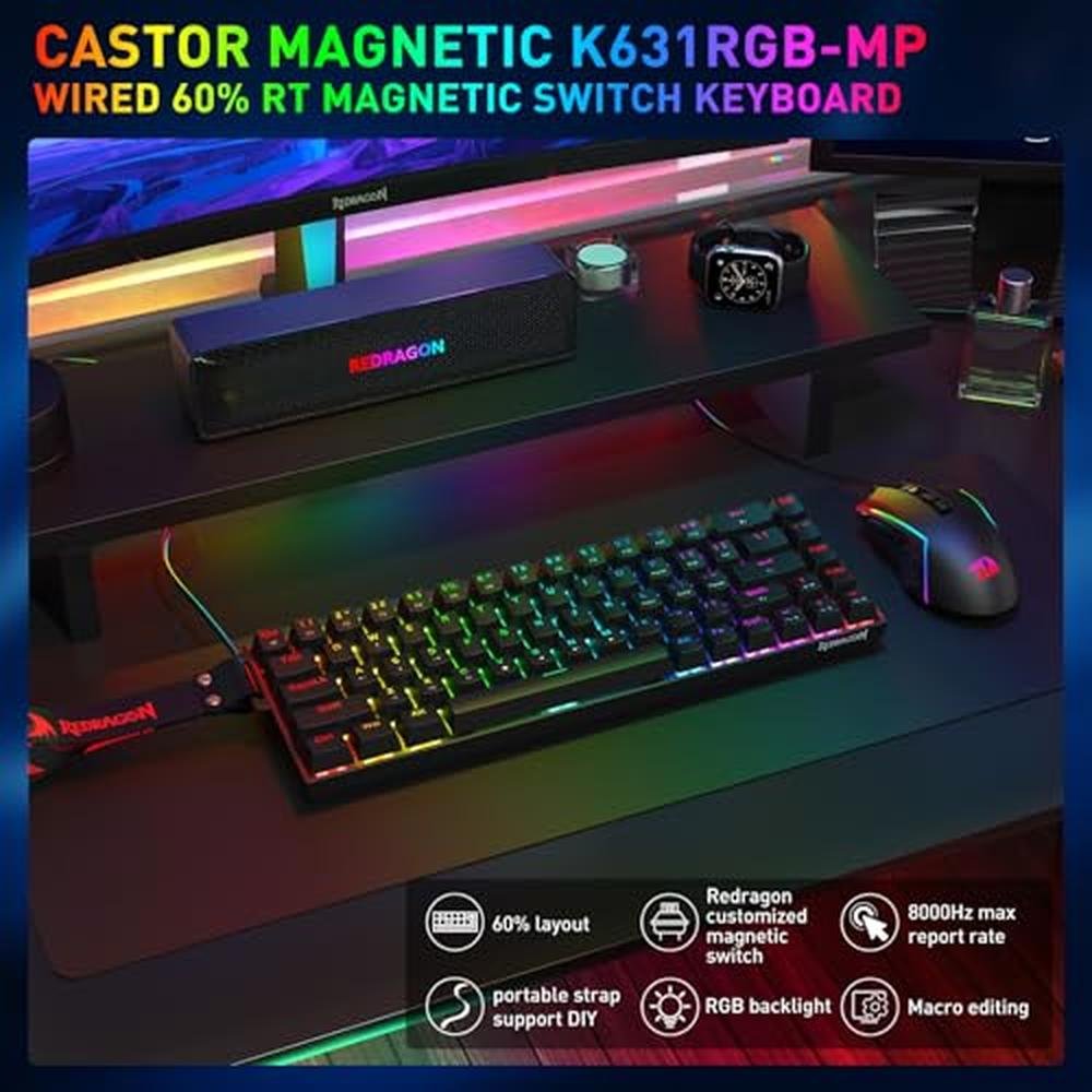 Keyboard Actuation: Redragon K631 HE Rapid Trigger RGB – Side View