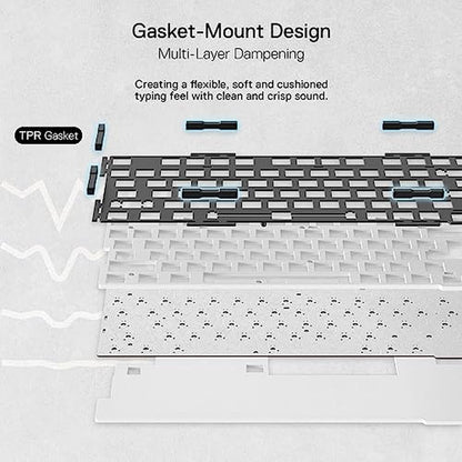 Keyboard Redragon K649 PRO: 78% Wireless Gasket RGB Gaming – Close-up Detail