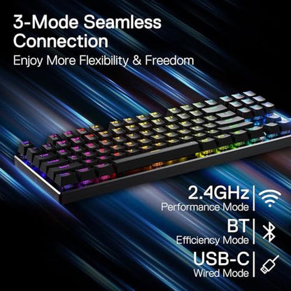 Keyboard Keys: Redragon K660RGB-PRO K556 TKL Wireless – Close-up Detail