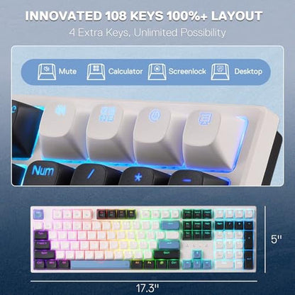 Keyboard Redragon: Redragon K668 Wired Gasket RGB Gaming – Close-up Detail