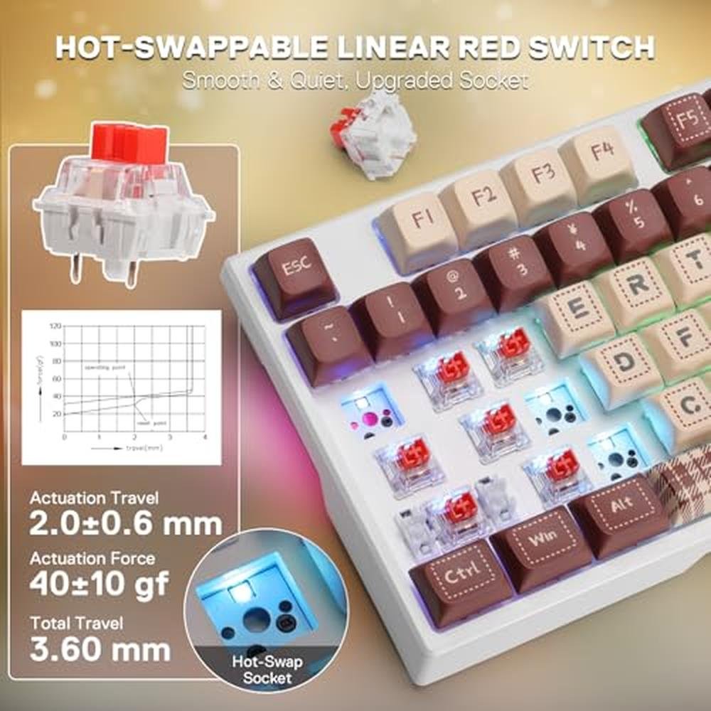 Keyboard Redragon: Redragon K668 Xmas Wired Gasket RGB – Packaging