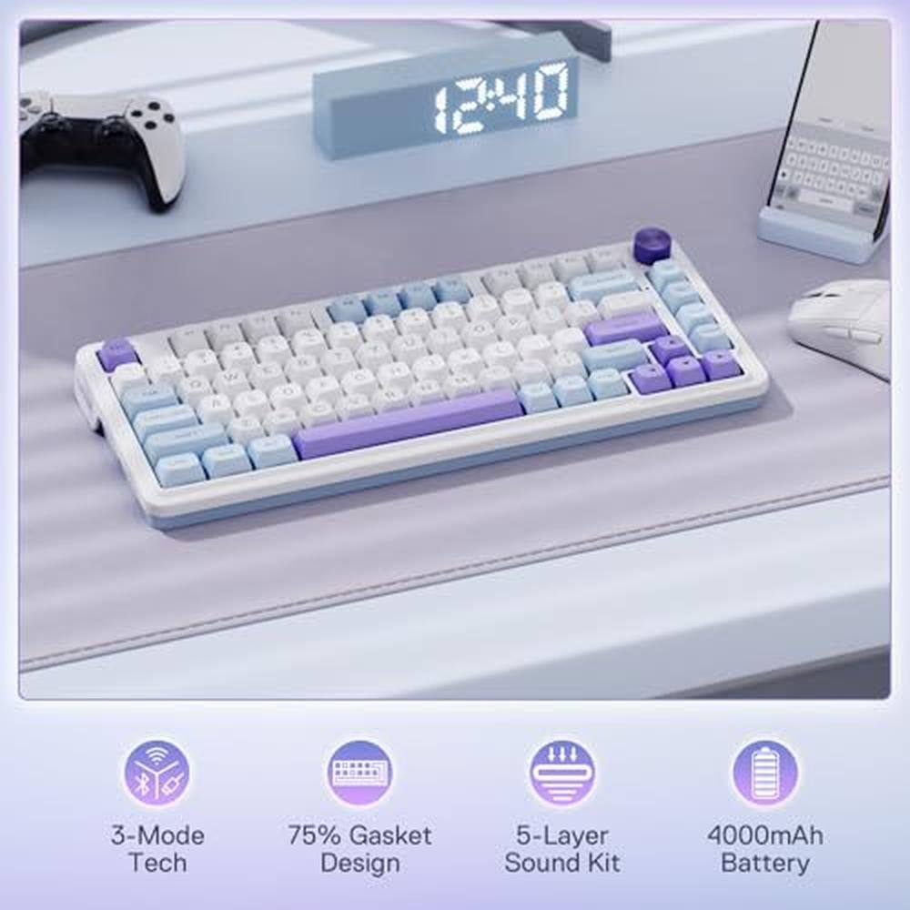 Gaming Keyboard Redragon K673 MAX 75% Wireless Gasket RGB – Side View