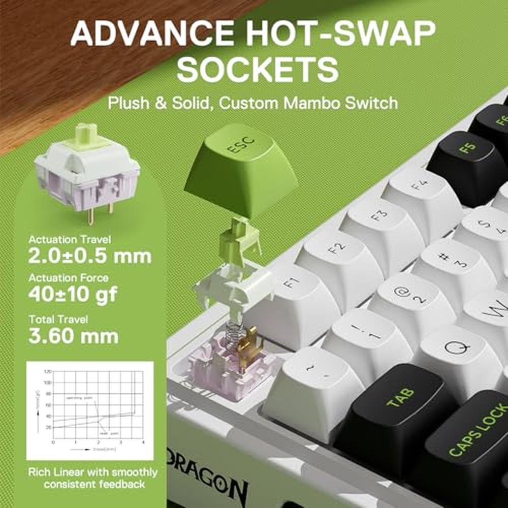 Redragon K686 Pro 98 Keys Wireless Gasket RGB Gaming – Close-up Detail