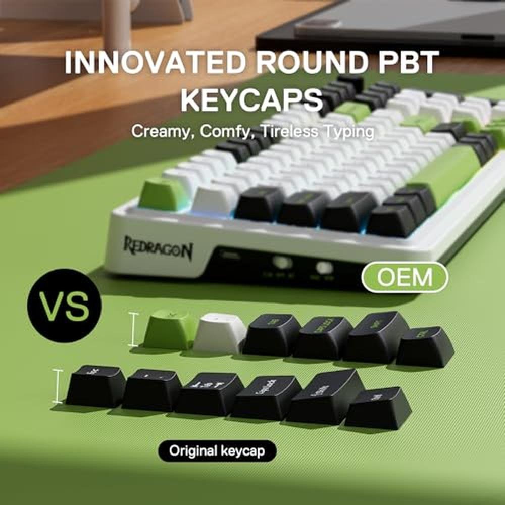 Redragon K686 Pro 98 Keys Wireless Gasket RGB Gaming – In Use