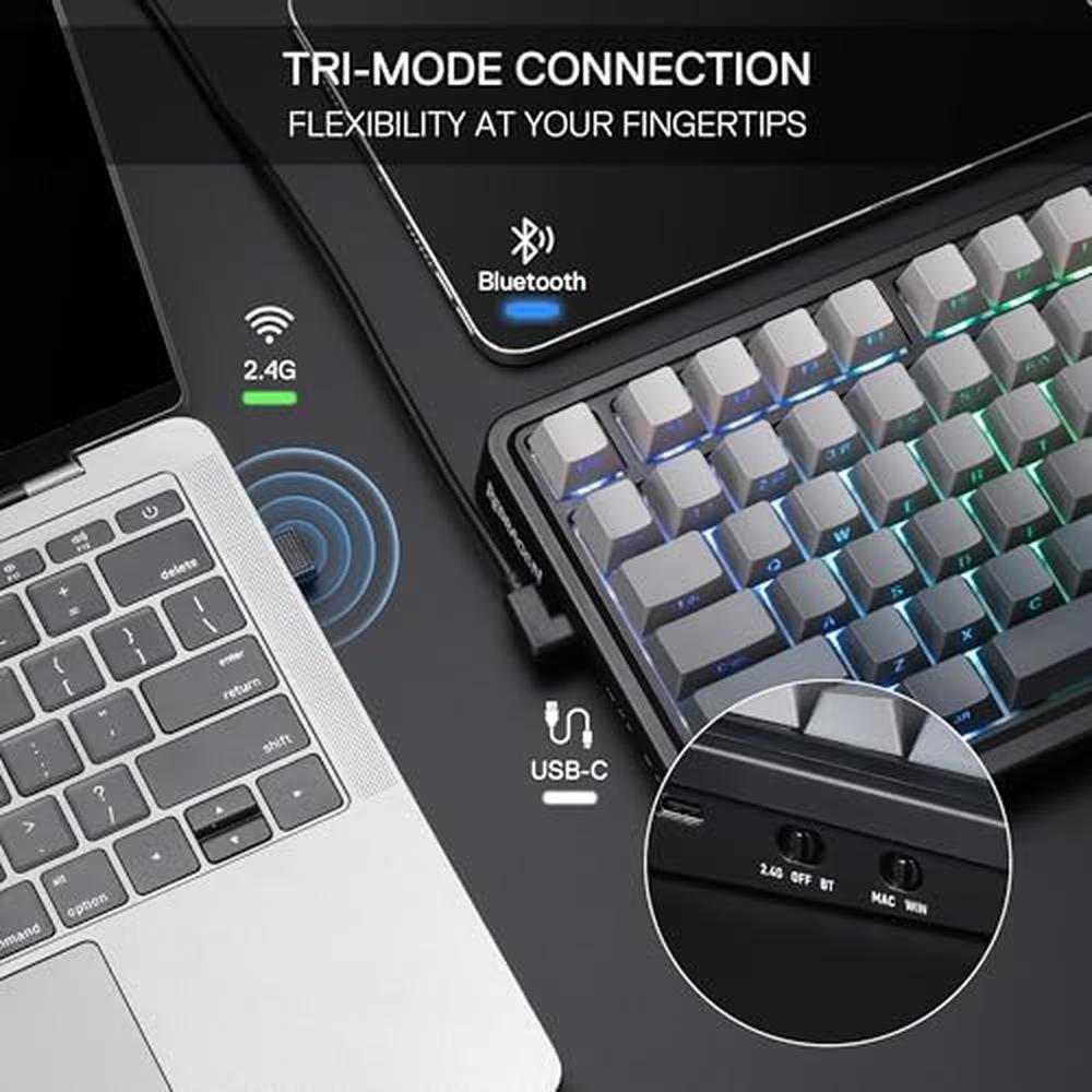 RGB Keyboard: Redragon K686 PRO 98 Keys Wireless Gasket RGB – In Use