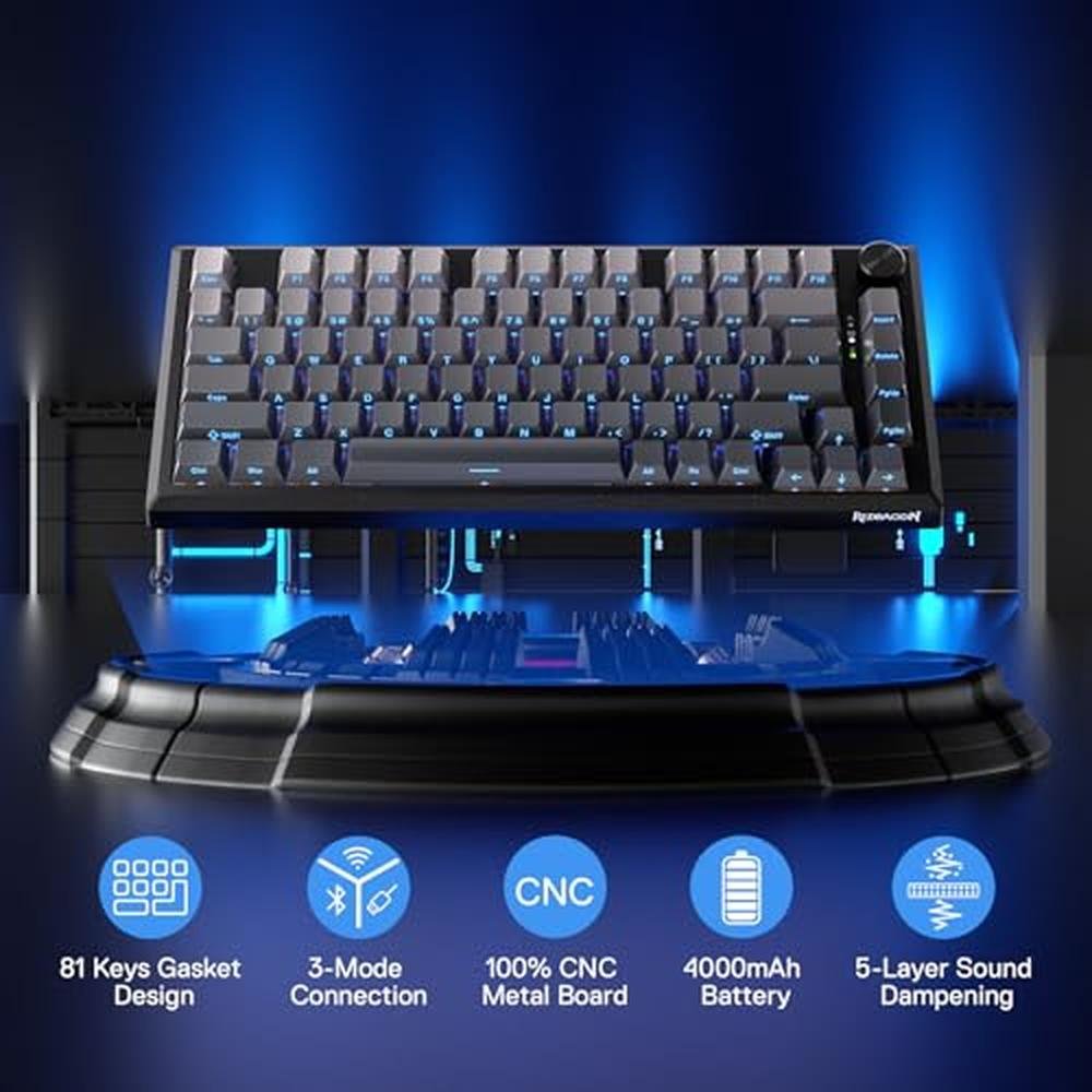 CNC Keyboard: Redragon K687 PRO Wireless Mechanical Keyboard – Side View