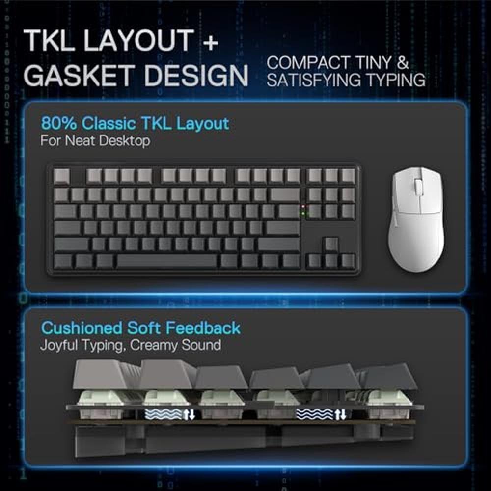Keyboard Redragon K707 PRO GB 80% Gasket RGB Gaming Keyboard – Close-up Detail