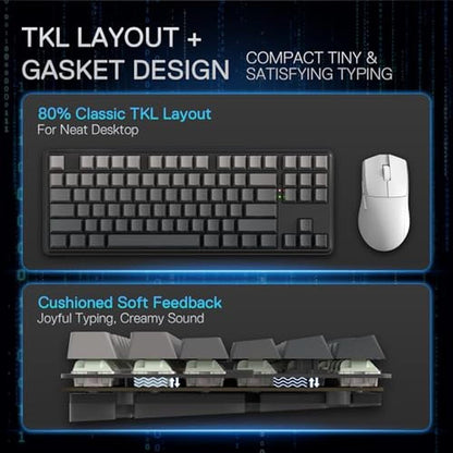 Keyboard Redragon K707 PRO GB 80% Gasket RGB Gaming Keyboard – Close-up Detail