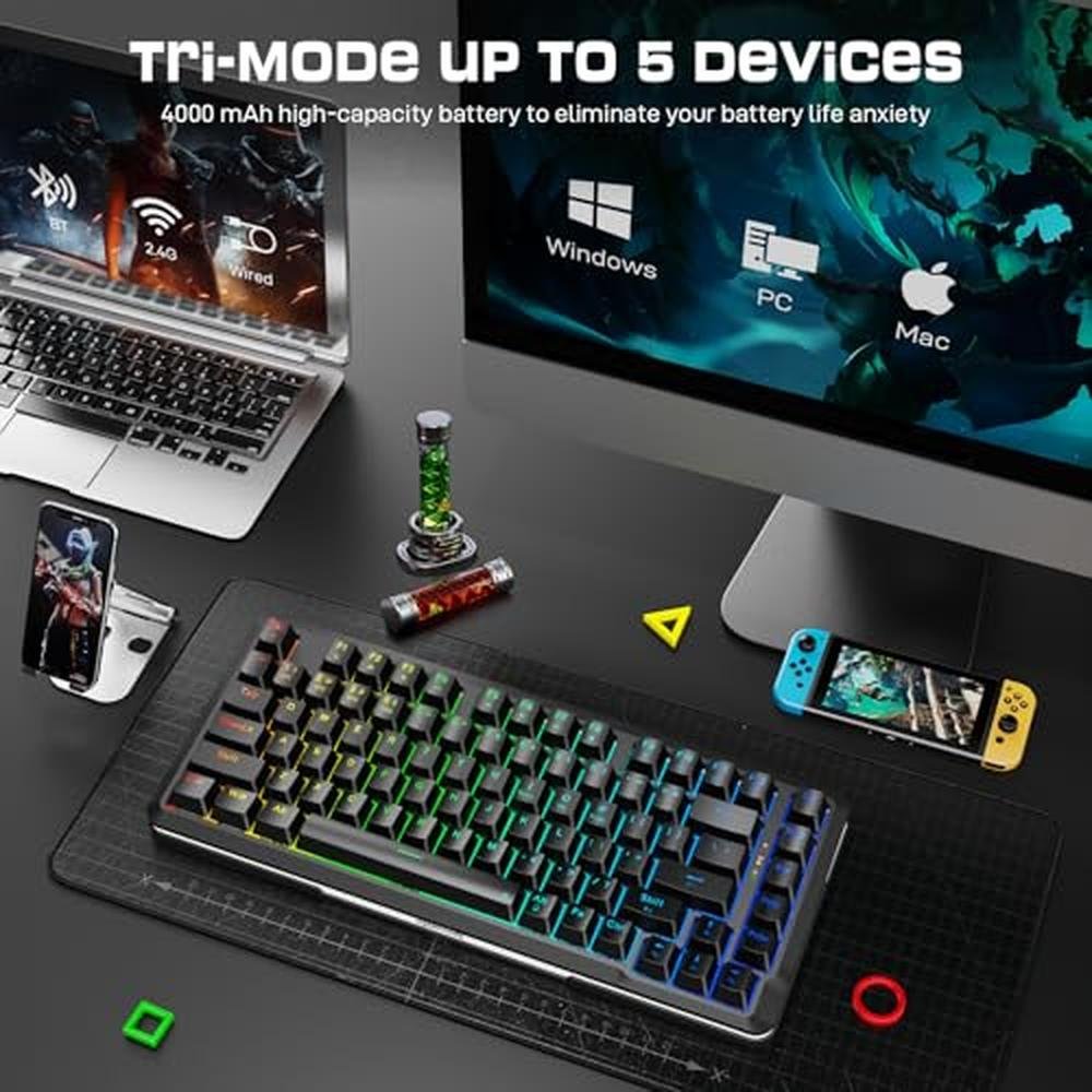 Redragon K713 Wireless Mechanical Keyboard – In Use