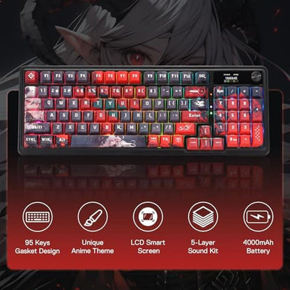 Keyboard Redragon K719 Pro: Wireless Gasket Gaming Keyboard – Side View