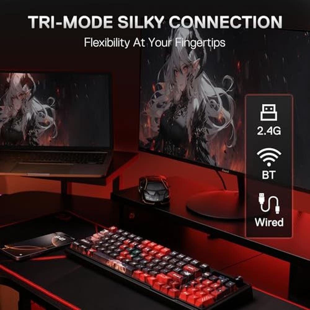 Keyboard Redragon K719 Pro: Wireless Gasket Gaming Keyboard – Close-up Detail