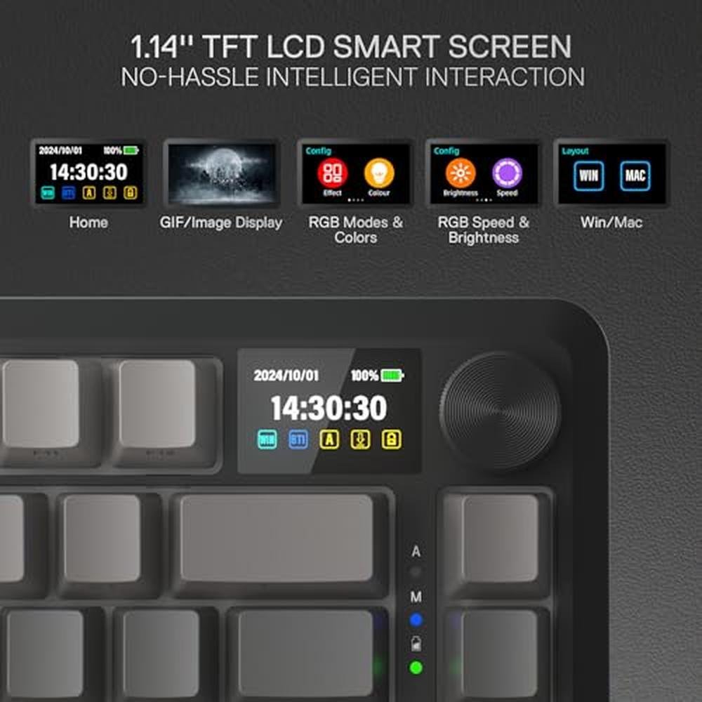 Keyboard Redragon K724 PRO Wireless Gasket Gaming Keyboard – Close-up Detail