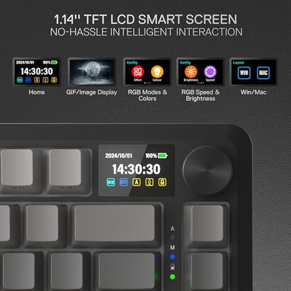 Keyboard Redragon K724 PRO Wireless Gasket Gaming Keyboard – Close-up Detail