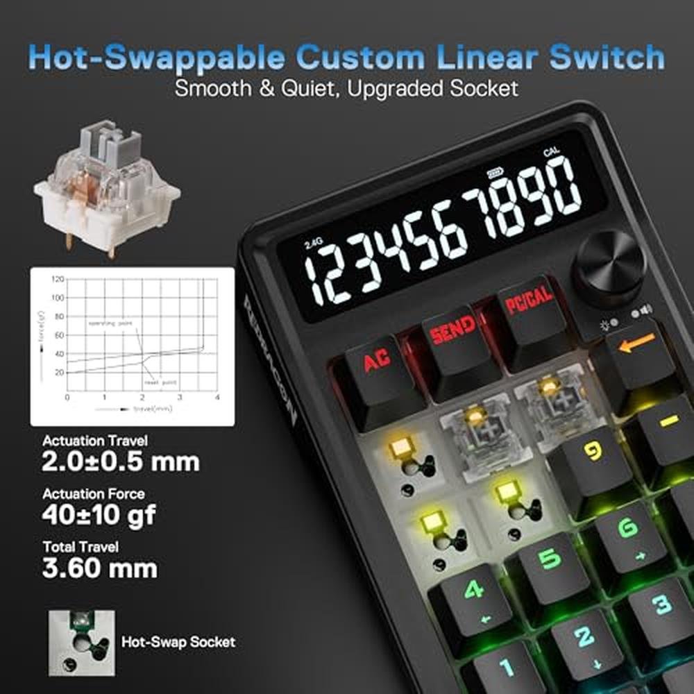 Redragon K733 PRO Wireless Gasket RGB Number Pad – Packaging