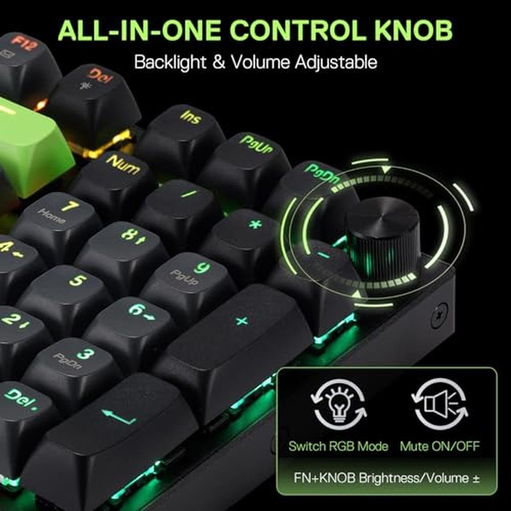 Gaming Keyboard: Redragon K740 98 Keys Wired RGB – Close-up Detail