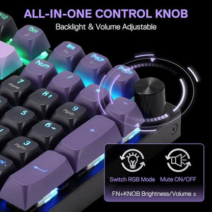 Gaming Keyboard: Redragon K740 PRO 98 Keys Wireless RGB – Close-up Detail