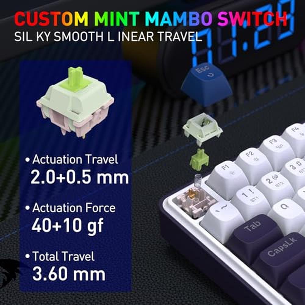 Keyboard Redragon K744 PRO 99 Keys Wireless Gasket RGB – In Use