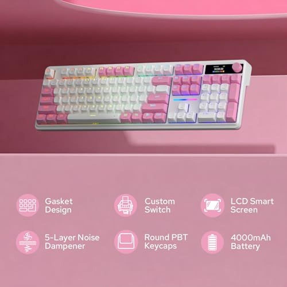 Gaming Keyboard: Redragon K762 Wireless Gasket Mechanical – Side View