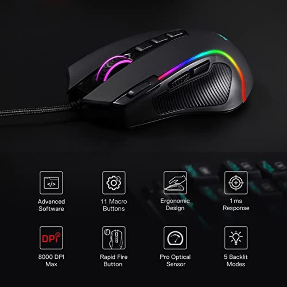 Mouse Redragon M612 Predator RGB Gaming Mouse – Close-up Detail