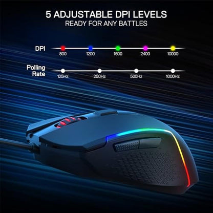 Mouse Redragon M616 RGB Gaming Mouse – Close-up Detail