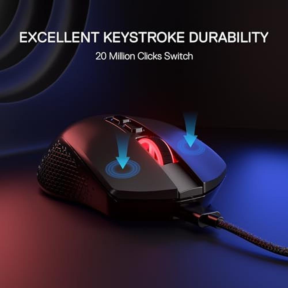 Gaming DPI: Redragon M695 Wired Gaming Mouse 24 – Close-up Detail