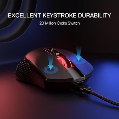Gaming DPI: Redragon M695 Wired Gaming Mouse 24 – Close-up Detail