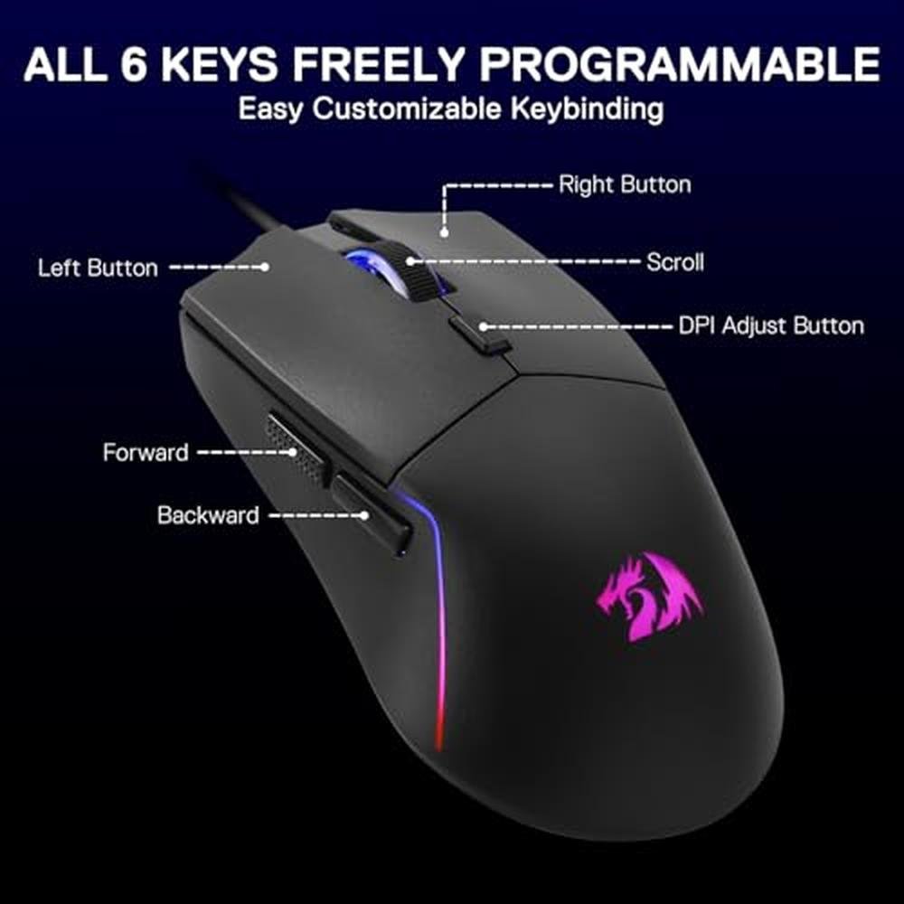 Mouse Redragon M730: Redragon Wired RGB Gaming Mouse 10000 – Packaging