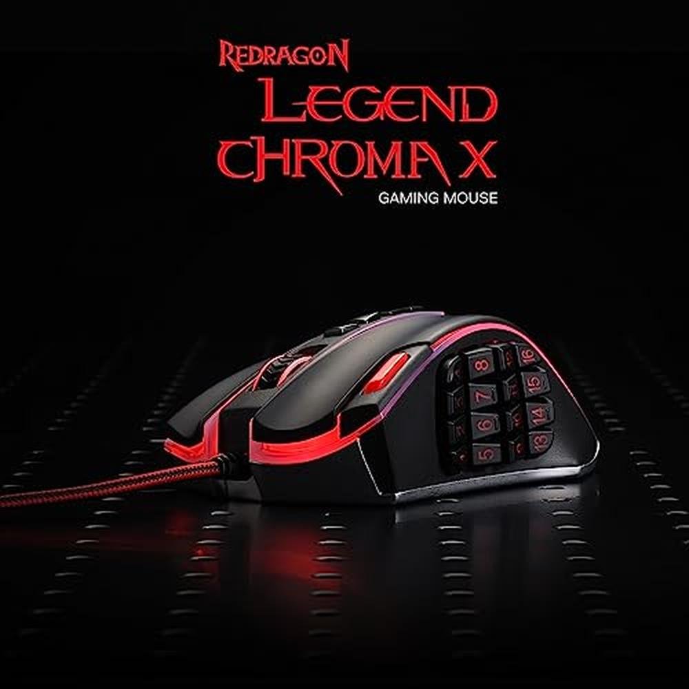 Mouse Redragon M990: Redragon MMO Gaming Mouse 32000 DPI – Side View