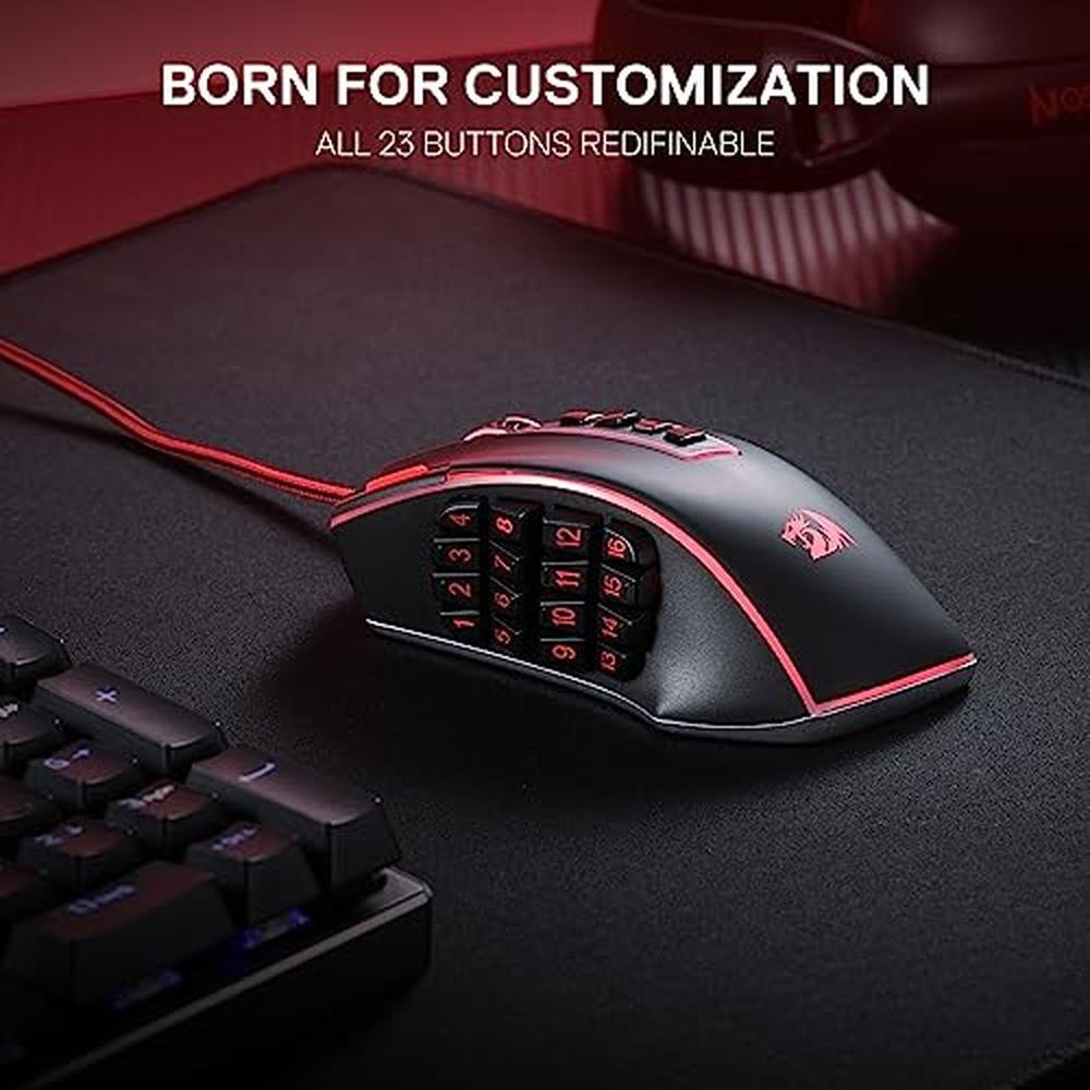 Mouse Redragon M990: Redragon MMO Gaming Mouse 32000 DPI – Close-up Detail
