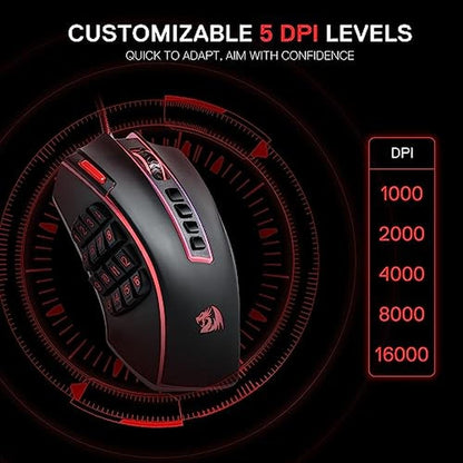 Mouse Redragon M990: Redragon MMO Gaming Mouse 32000 DPI – In Use