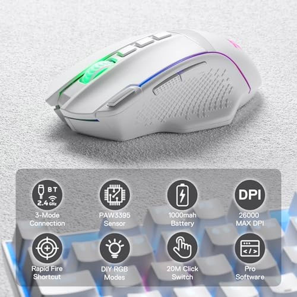 Redragon M991 Wireless Gaming Mouse – Side View