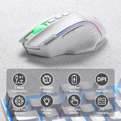 Redragon M991 Wireless Gaming Mouse – Side View
