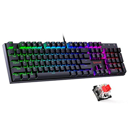 Mechanical Keyboard: Redragon K565 Black Navy Blue Black – Front View