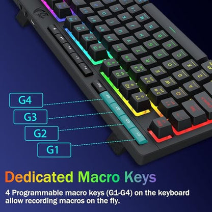 Gaming Keyboard: Redragon Portable Wireless 75% Mini RGB – In Use