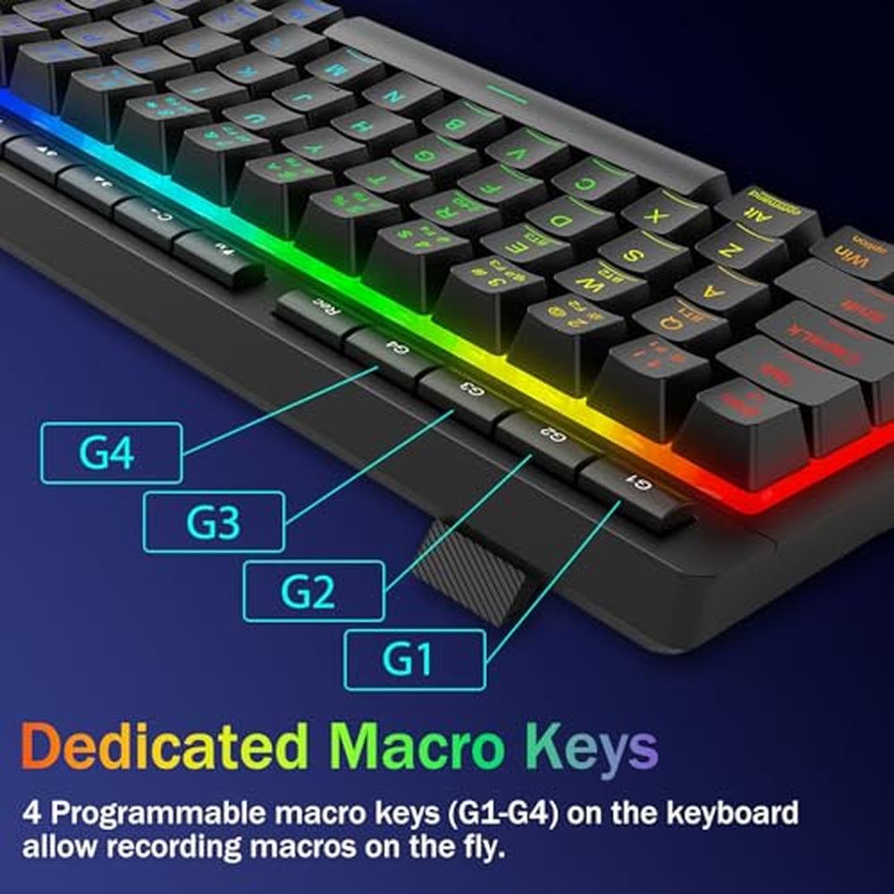 Gaming Keyboard: Redragon K519RGB-PRO 60% Mini Wireless – Packaging