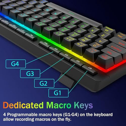 Gaming Keyboard: Redragon K519RGB-PRO 60% Mini Wireless – Packaging